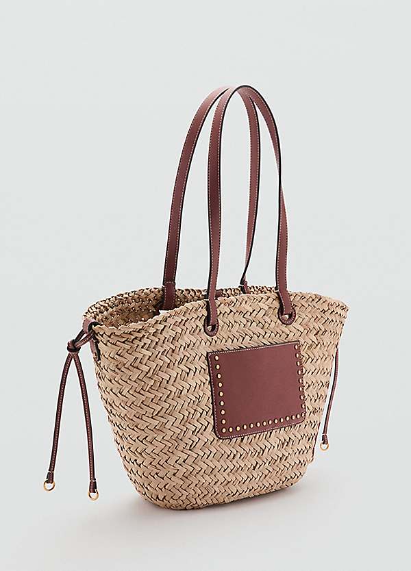 Shoulder Bag Double Strap Basket Bag Mango Brown Tanger Shoulder