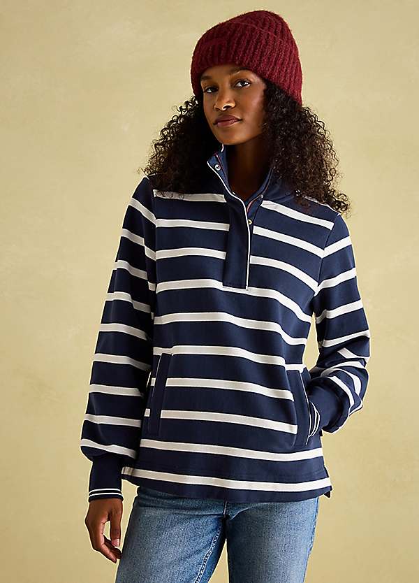 Burnham Funnel Neck Quarter Zip Sweatshirt by Joules Look Again