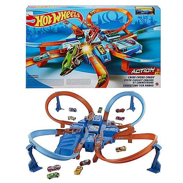 Criss cross crash sales hot wheels track set