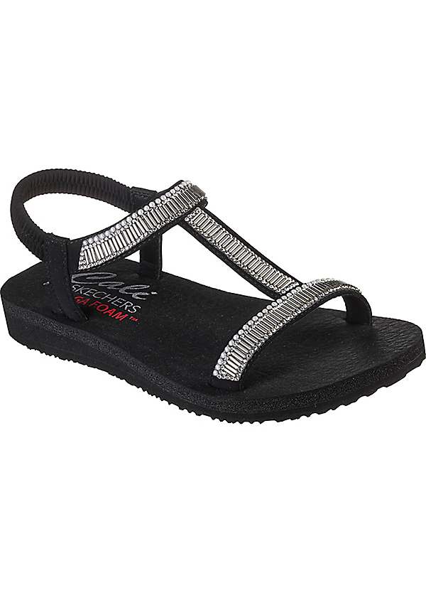 Cali Meditation Bead Please Black Sandals by Skechers