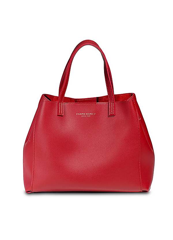 Calypso Cherry Red Faux Leather Handbag by Campo Marzio Look Again