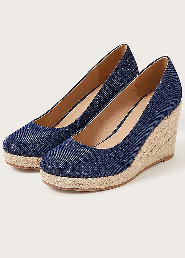 J crew canvas hot sale espadrille wedges