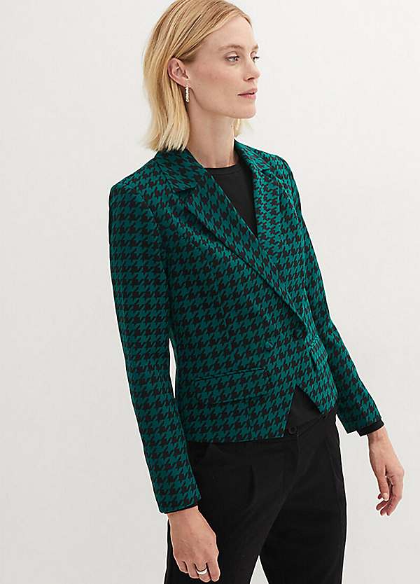 Check hot sale print blazer