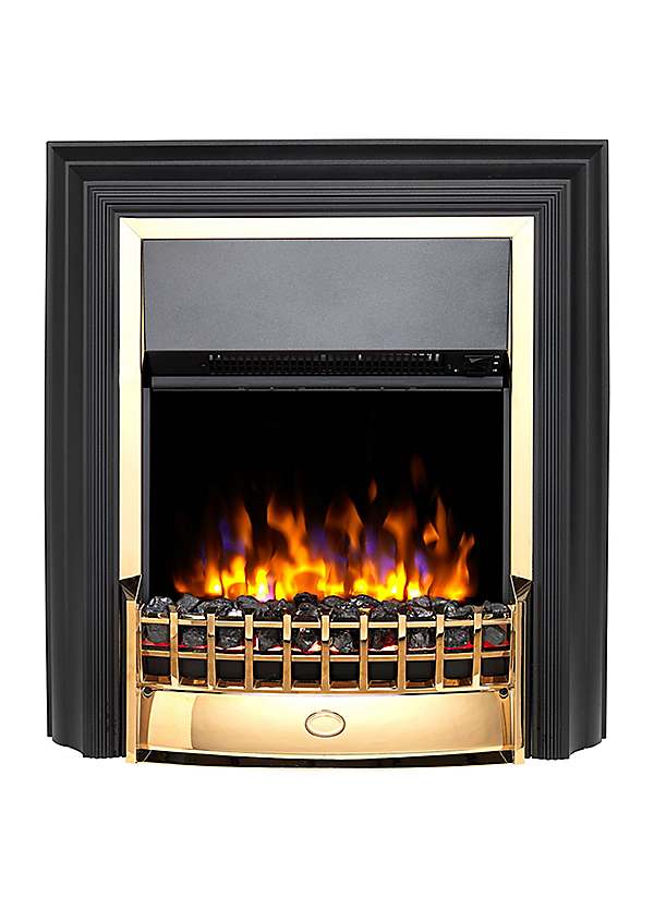 Cheriton Deluxe Freestanding Fire Brass by Dimplex | Look Again