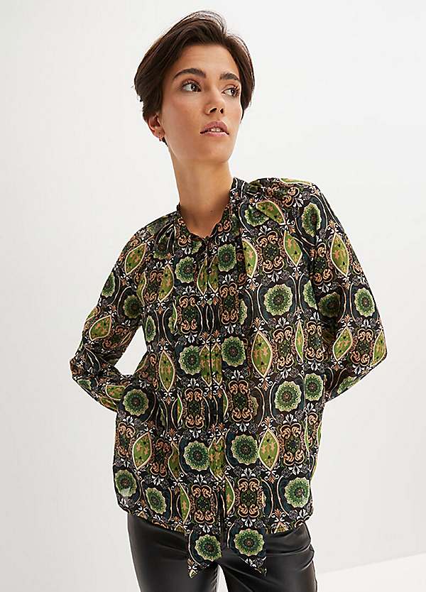 Printed Longline Blouse by bonprix