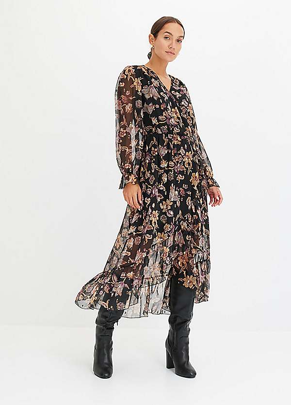 Chiffon Wrap Dress by bonprix Look Again