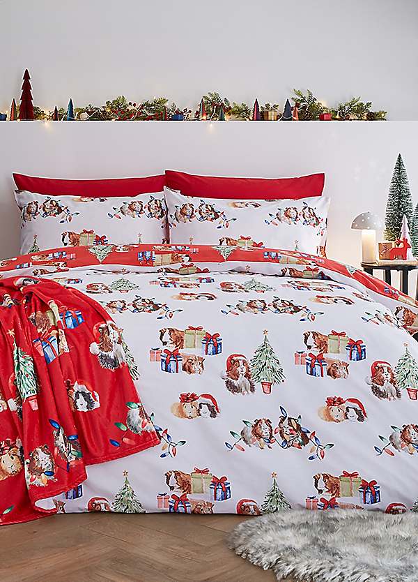 Christmas Guineapig Duvet Cover Set by Catherine Lansfield Look Again