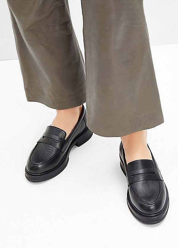 bonprix Chunky Leather Loafers by bonprix