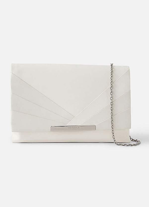 White clutch bag online accessorize