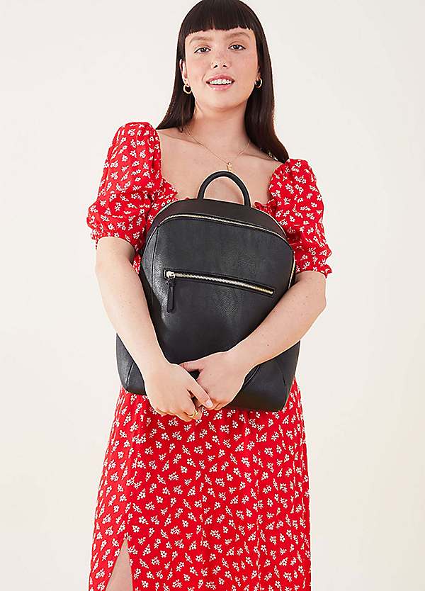 Classic Zip Around Backpack in Black by Accessorize Look Again