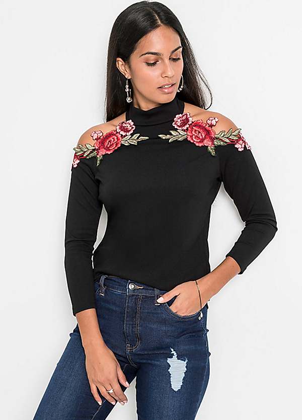 Turtleneck cold deals shoulder top