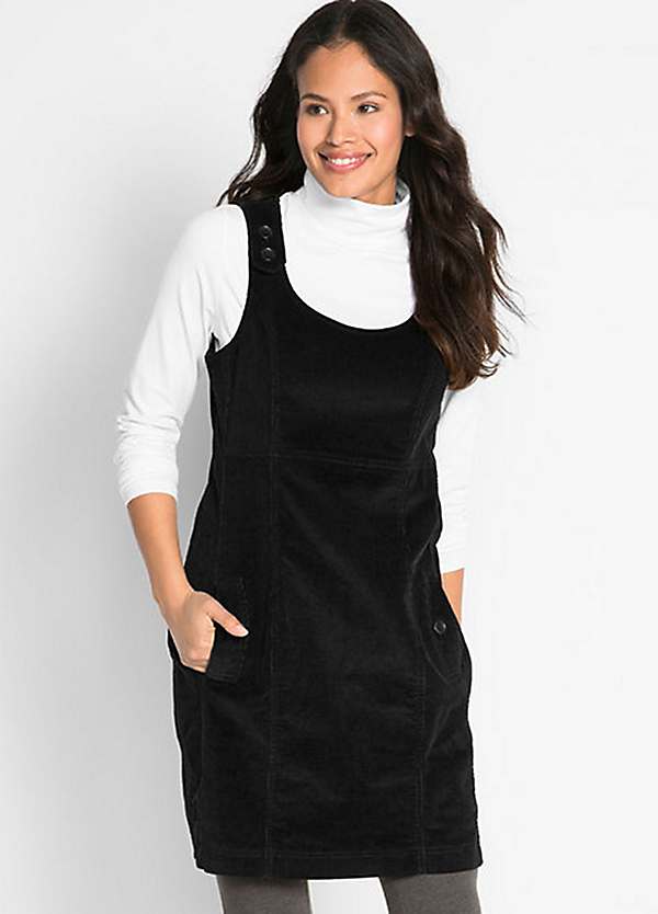 Cord Pinafore Dress by bonprix