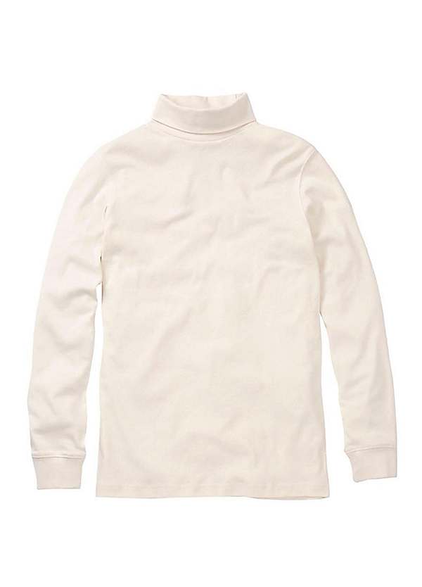 Mens white roll hot sale neck top