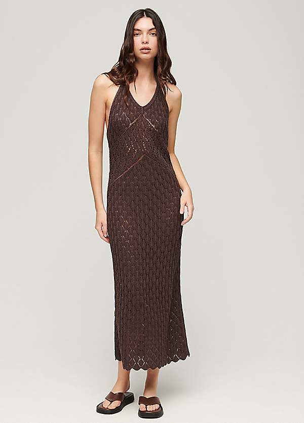 Crochet Halter Maxi Dress by Superdry Look Again