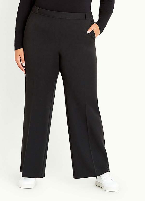 Evans Black Straight Leg Trousers