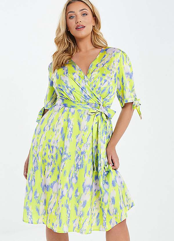 Quiz curve wrap dress best sale