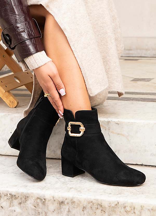 Black and gold ankle boots online