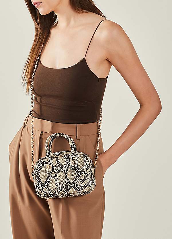 Mini snakeskin bag best sale