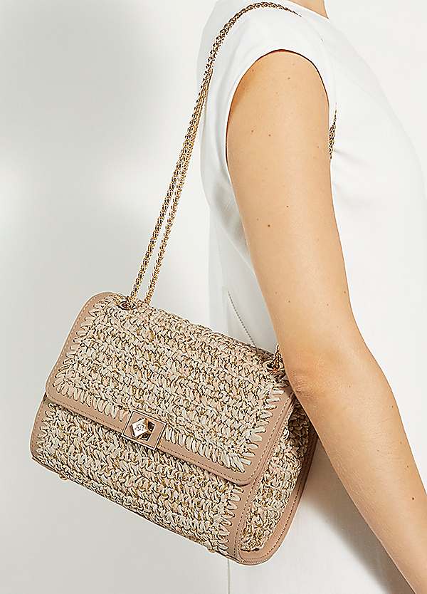 Dune London Dune Gold Handbags Dune London Delphinium Raffia Chain