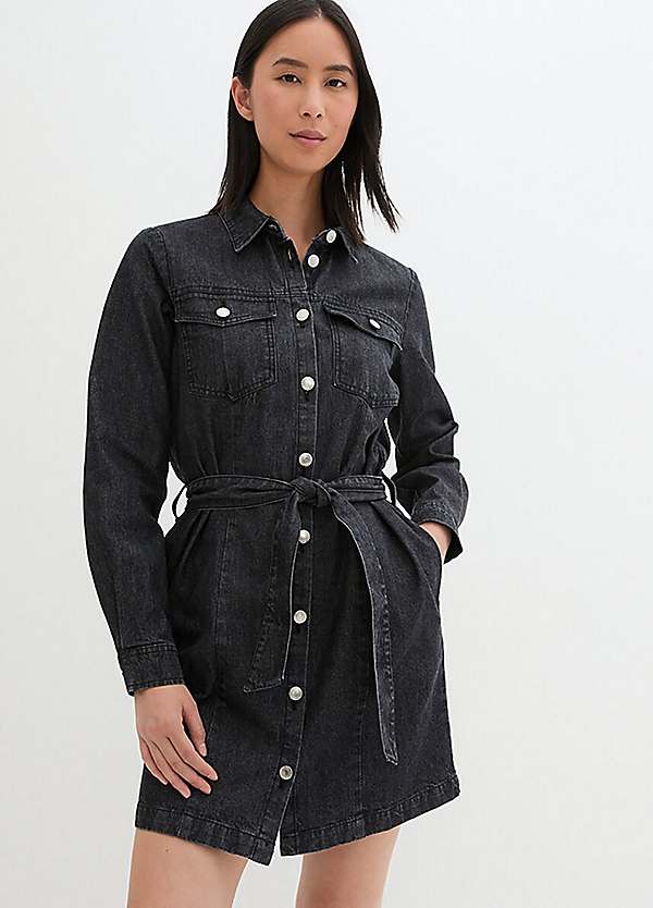 Denim Shirt Dress by bonprix