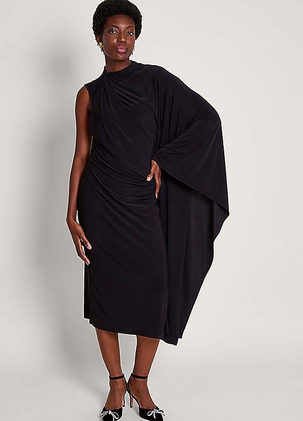 Black Embellished Wrap Midaxi Dress by In The Style x Jac Jossa