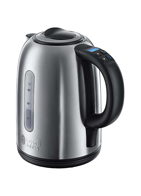 Digital Quiet Boil Kettle Brushed 1.7L 21040 by Russell Hobbs Look Again