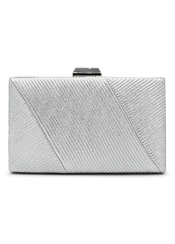 Silver box clutch bag online