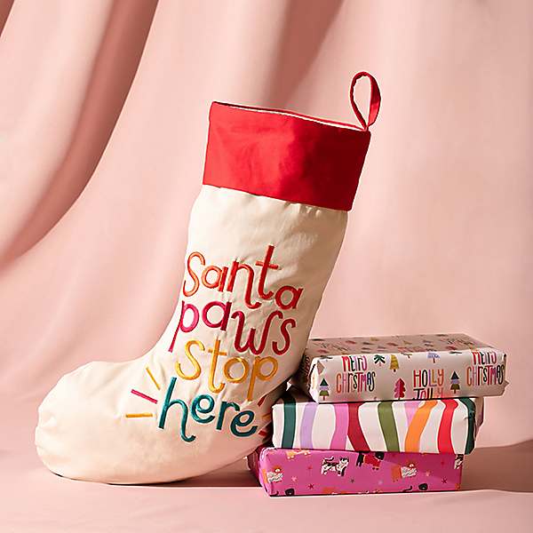 santa paws christmas stocking