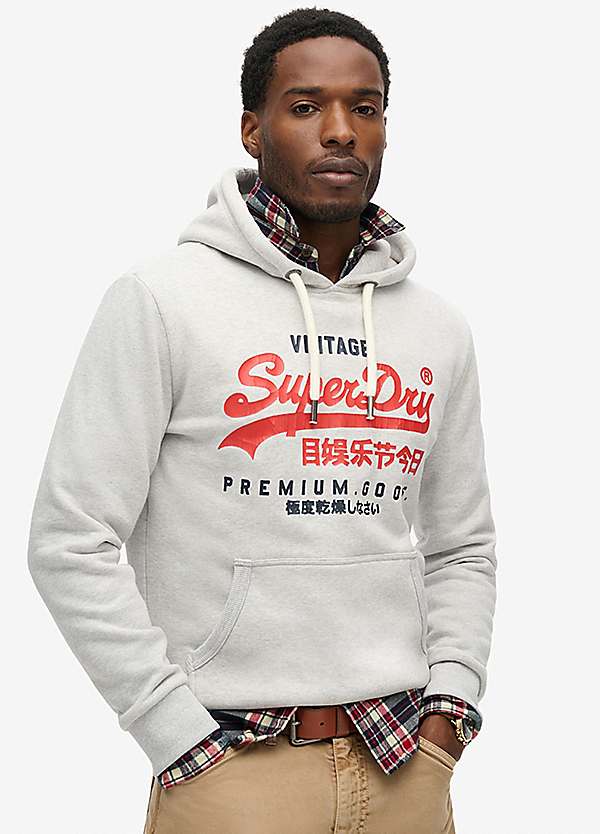 Vintage logo superdry hoodie sale