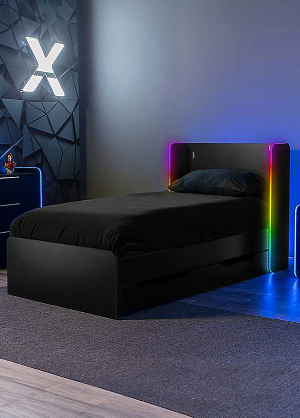 Bed with led lights discount