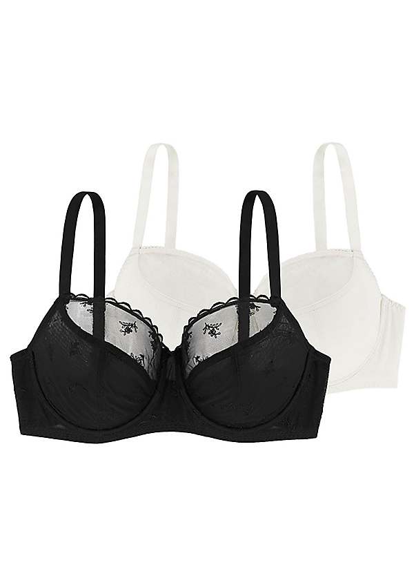 Elvera Pack of 2 Underwired Non Padded Bras by DORINA