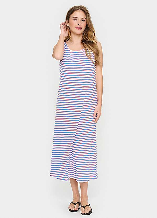 Emilia Maxi Round Neck Tank Dress by Saint Tropez Look Again