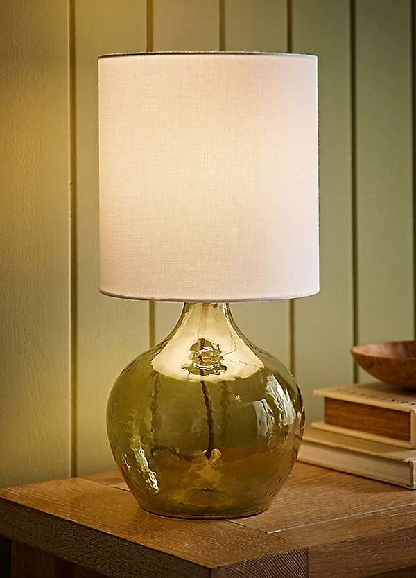 Valuelights Touch Sensitive Table Lamps Emily Green Glass Table