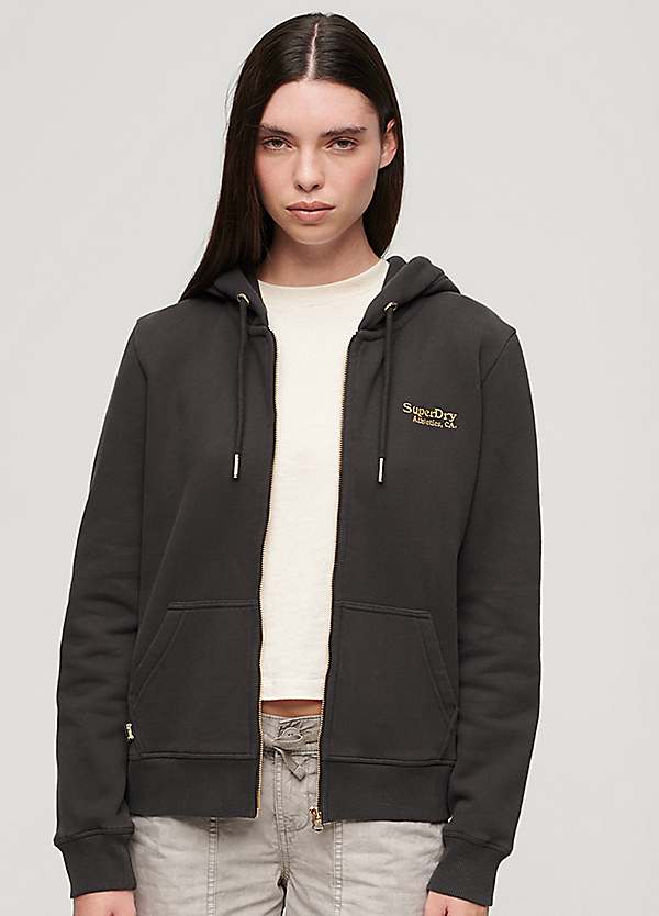 Essential Logo Zip Hoodie by Superdry