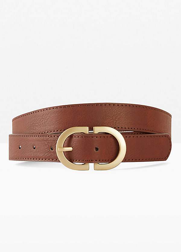 Faux Leather Buckle Belt by bonprix