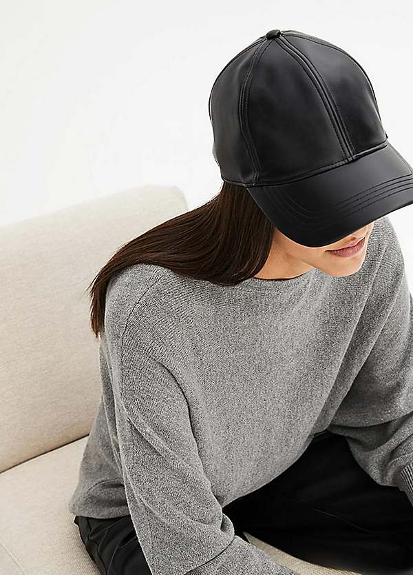 Faux Leather Cap by bonprix Look Again