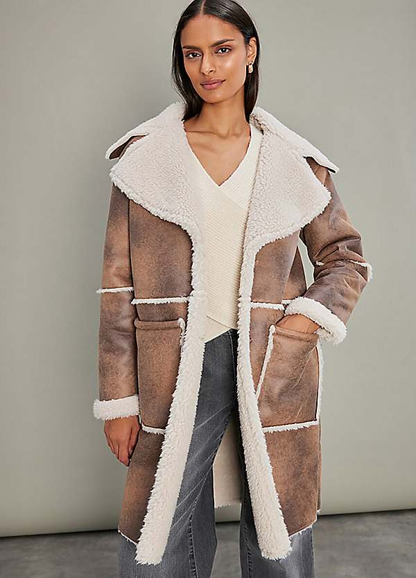 Shearling sheepskin coat women's online