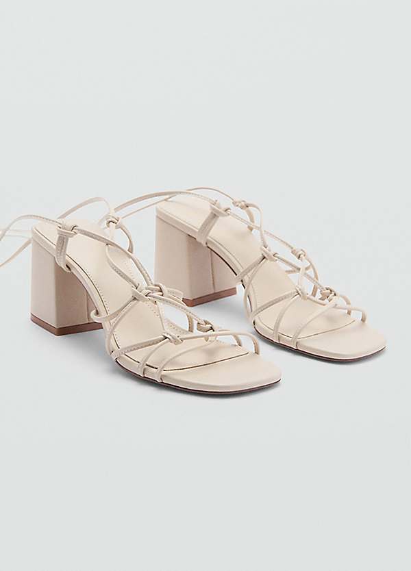 Cream strappy sandals online