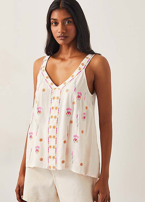 Fia Embroidered Cami Top by Monsoon | Look Again