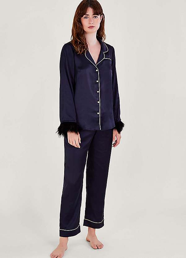 Feather trim online pyjamas