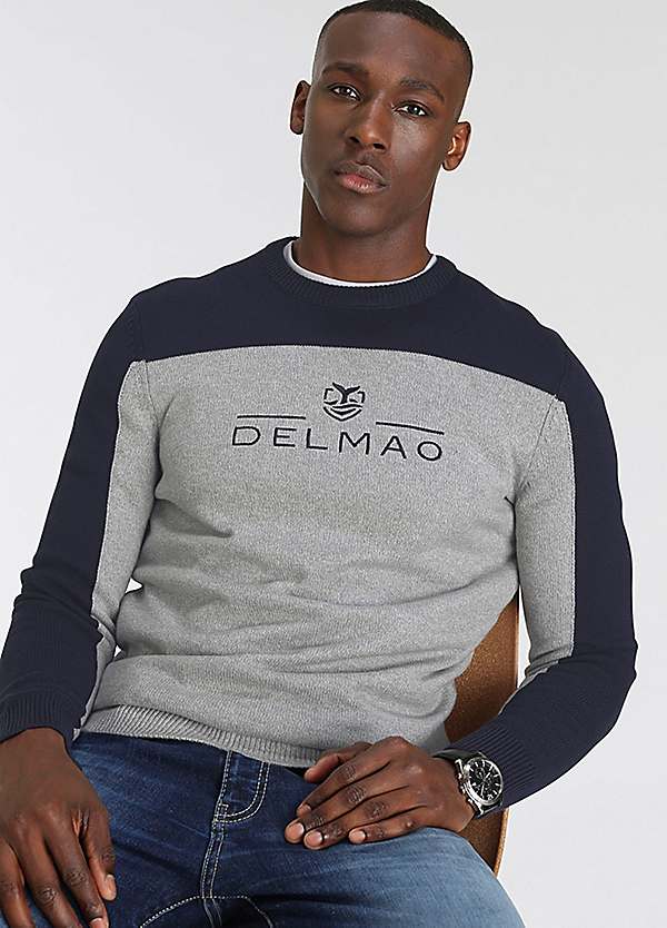 Fine Knit Crew Neck Jumper by DELMAO