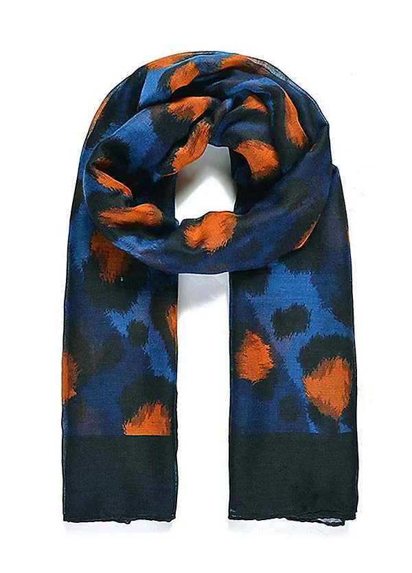 Orange and sales navy scarf