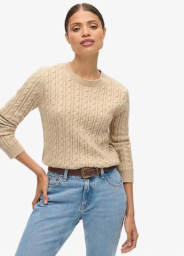 Cable crew neck jumper hotsell