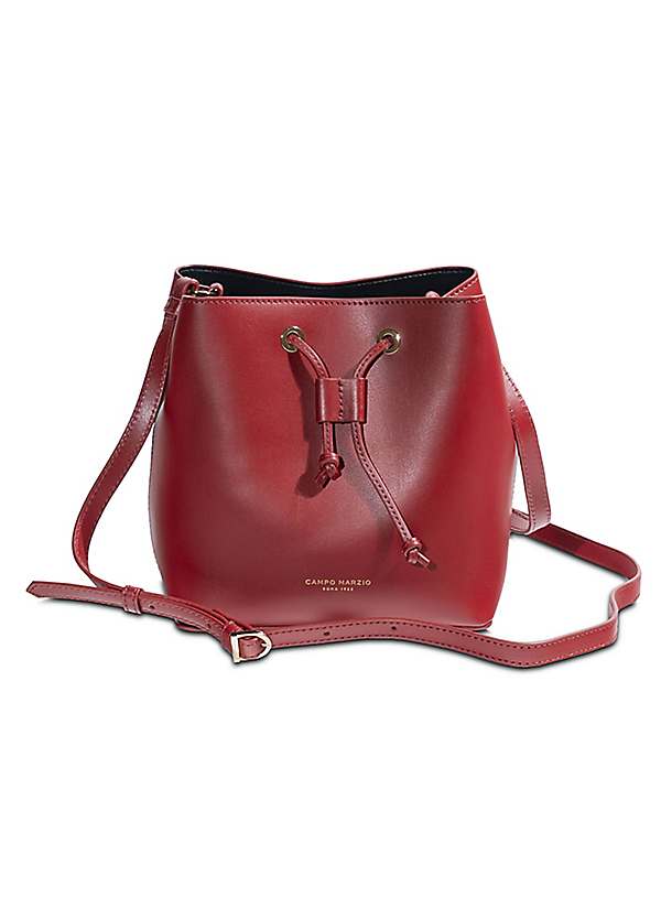 Flame Scarlet Small Bucket Bag by Campo Marzio Look Again