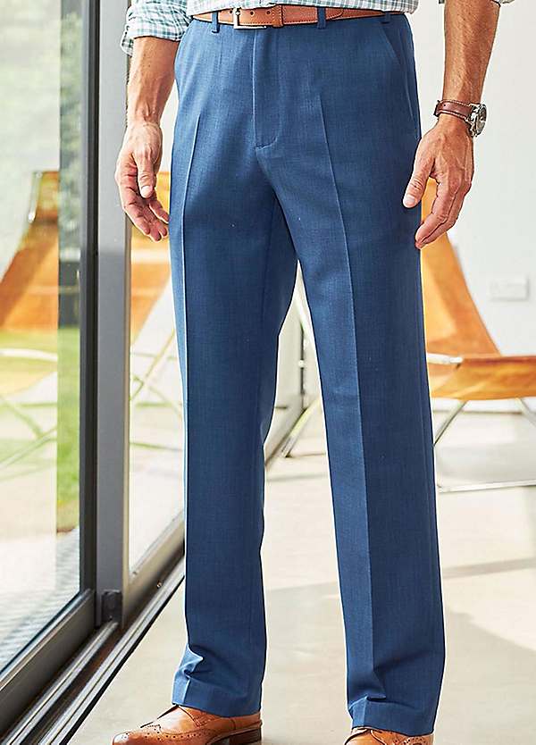 Flat Front Supreme Trousers by Cotton Traders