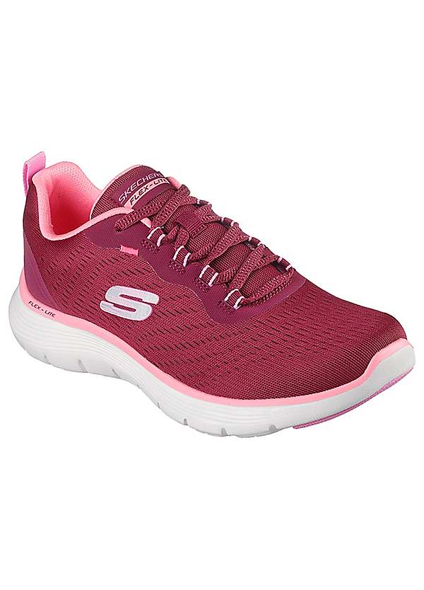 Flex 5.0 Burgundy Pink Trainers by Skechers