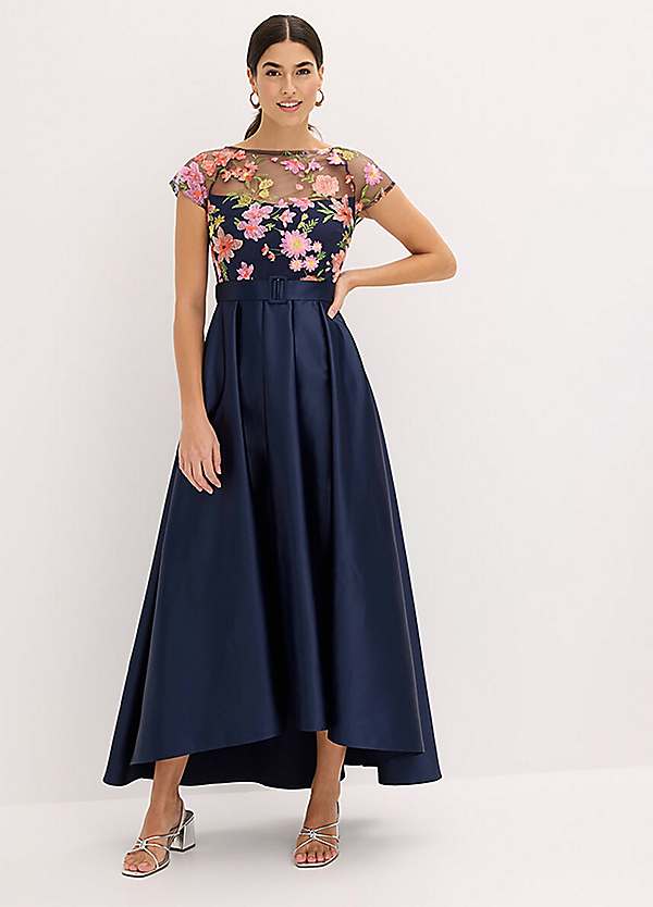 bonprix party dresses bonprix Floral Embroidered Satin Party Maxi Dress by bonprix