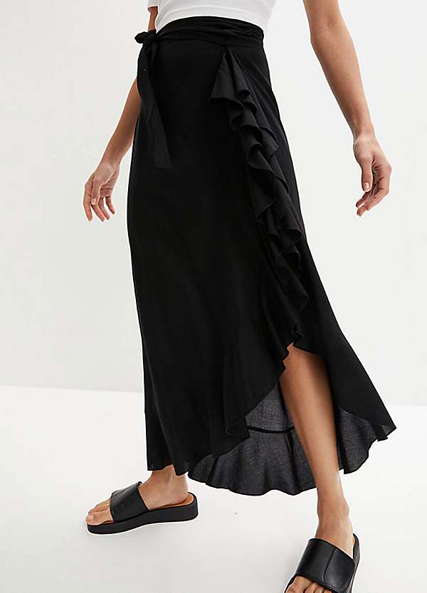 Flounce hot sale wrap skirt