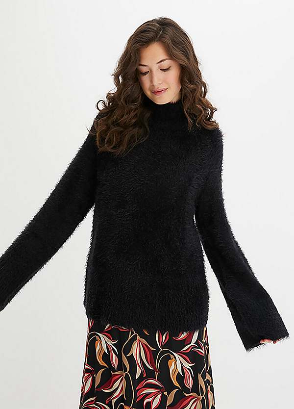 Fluffy sleeve jumper best sale