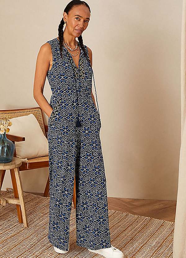 Geometric jumpsuit clearance